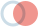 A light blue ring overlapping a peach-colored oval.